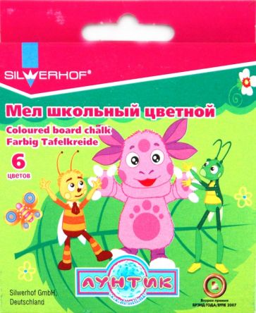 Набор цветных мелков 6 цветов "Лунтик" (882003-06) Набор цветных мелков 6 цветов "Лунтик" (882003-06)