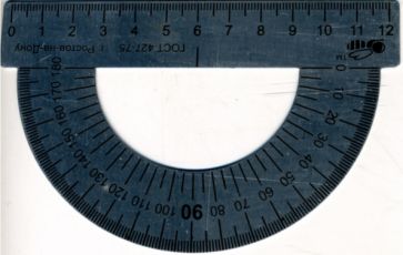 Транспортир 180/12см алюминиевый (ТА-12) Транспортир 180/12см алюминиевый (ТА-12)