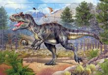 Пазл Динозавр Аллозавр, 30 элементов