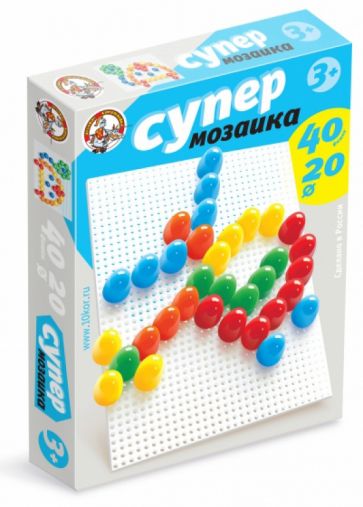 Супер Мозаика (d 20 мм, 5 цветов, 40 фишек) (02018) Супер Мозаика (d 20 мм, 5 цветов, 40 фишек) (02018)