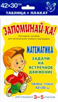 Математика. 3-5 классы. Задачи на встречное движение обложка книги Математика. 3-5 классы. Задачи на встречное движение обложка книги
