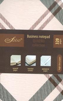Бизнес-блокнот In Folio "Quadro" А6, клетка (I033/brown stripe) Бизнес-блокнот In Folio "Quadro" А6, клетка (I033/brown stripe)
