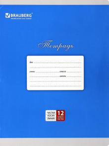 Тетрадь для прописей (А5, 12 листов, частая косая линия, в ассортименте) (103278)