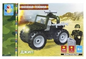 Конструктор 100 деталей. Джип (Т50044) Конструктор 100 деталей. Джип (Т50044)