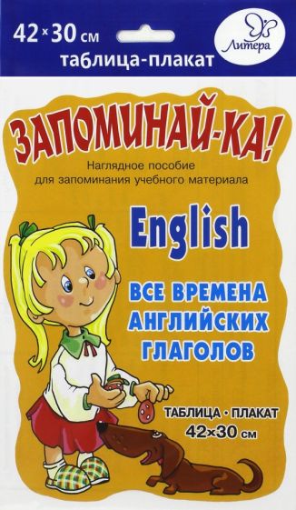 Английский. Все времена английских глаголов. Плакат обложка книги Английский. Все времена английских глаголов. Плакат обложка книги