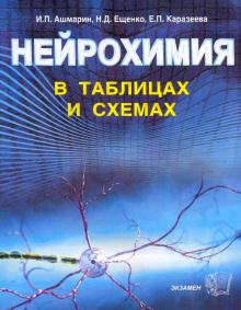 Ашмарин, Ещенко, Каразеева - Нейрохимия в таблицах и схемах обложка книги Ашмарин, Ещенко, Каразеева - Нейрохимия в таблицах и схемах обложка книги