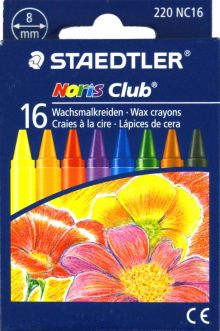 Мелки восковые круглые "Noris Club" (16 цветов) (220NC1604)