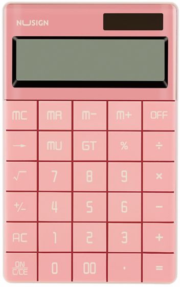Калькулятор настольный Nusign, розовый
