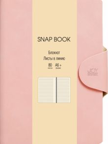 Блокнот Snap book. Розовый, А6+, 80 листов, линия