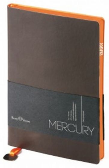 Ежедневник недатированный "Mercury", А6-, коричневый (3-451/05) Ежедневник недатированный "Mercury", А6-, коричневый (3-451/05)