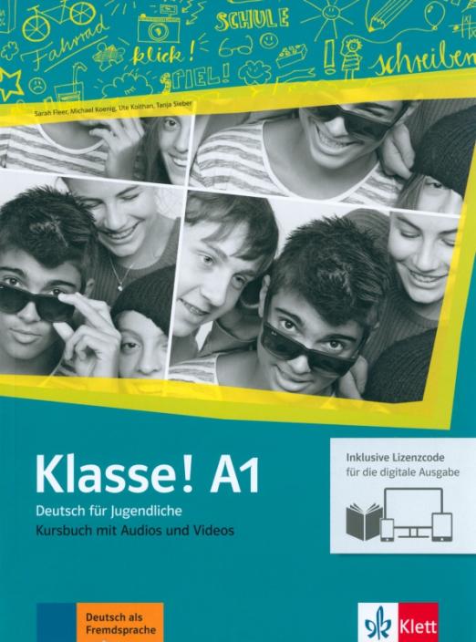 Klasse! A1 Kursbuch mit Audios-Videos inklusive Lizenzcode für das Kursbuch / Учебник + аудио + видео + онлайн-код - 1