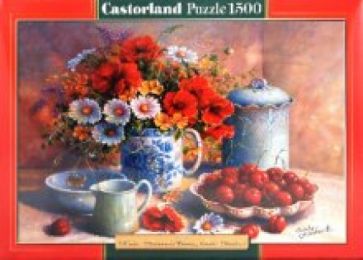 Puzzle-1500. "Цветы и вишни, живопись" (C-150786) Puzzle-1500. "Цветы и вишни, живопись" (C-150786)