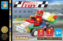 Конструктор 32 детали. ФОРМУЛА 1TOY. Болид №4 (Т50750) Конструктор 32 детали. ФОРМУЛА 1TOY. Болид №4 (Т50750)