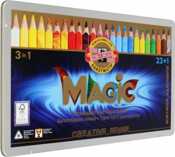 Карандаши многоцветные Jumbo Magic, 23+1 цвета