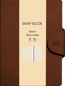 Блокнот Snap book, коричневый, 80 листов, линия, А6+