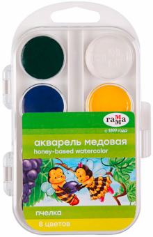 Краски акварель "Пчелка" 8 цветов (212068)