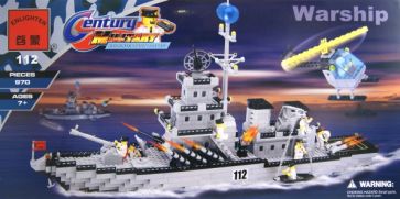 Конструктор "Корабль военный" 970 деталей (112) Конструктор "Корабль военный" 970 деталей (112)