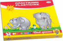 Пластилин со стеком "Юный художник", 12 цветов (280045)