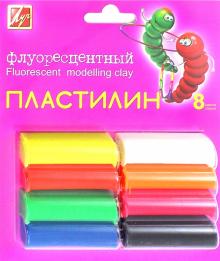 Пластилин флуоресцентный, 8 цветов (12С 765-08) Пластилин флуоресцентный, 8 цветов (12С 765-08)