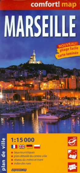 Марсель. Карта. Marseille 1:15000 обложка книги Марсель. Карта. Marseille 1:15000 обложка книги