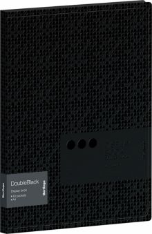 Папка "DoubleBlack", с 40 вкладышами, черная (DB4_20701)