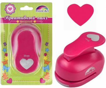 Панч-дырокол одинарный 38 мм Сердечко (37189) обложка книги