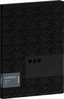 Папка с металлическим скоросшивателем "DoubleBlack" черная (FS4_17701)