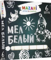 Мел белый 6 штук (M-9000)
