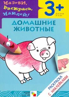 Бурмистрова, Мороз - Назови, раскрась, наклей: Домашние животные обложка книги Бурмистрова, Мороз - Назови, раскрась, наклей: Домашние животные обложка книги