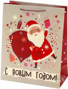 Пакет бумажный 26х32.4х12.7 см "Санта" (81079)