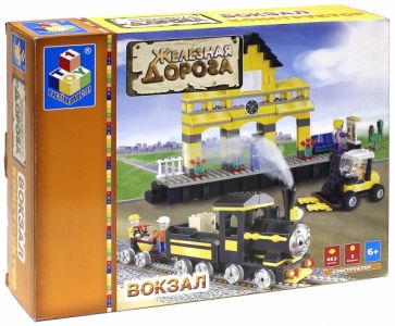 Конструктор "Железная дорога, вокзал" 443 детали (Т53546) Конструктор "Железная дорога, вокзал" 443 детали (Т53546)