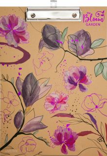 Папка-клипборд Bloom Garden, A4, фиолетовая