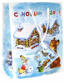 Пакет бумажный новогодний (18х23х10 см) (35110) Пакет бумажный новогодний (18х23х10 см) (35110)