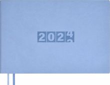 Еженедельник датированный на 2024 год Буйвол, голубой, 64 листа