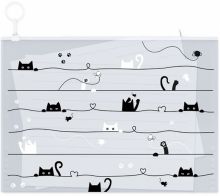 Папка для тетрадей (А4), пластиковая на гибкой молнии, Коты (52082)