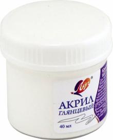 Краска акриловая художественная (40 мл, белая) (23С1458-08)