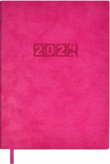 Ежедневник датированный на 2024 год Тиволли глосс, малиновый, А6+, 176 листов