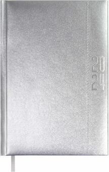 Ежедневник датированный на 2024 год Плонже металлик, серебряный, А5, 176 листов