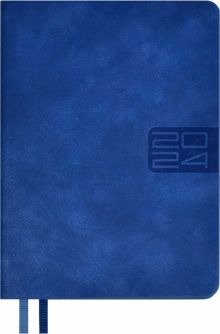 Ежедневник датированный на 2024 год Тиволли глосс, голубой, А6+, 176 листов