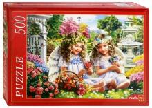 Puzzle-500 "ДВА АНГЕЛА В САДУ" (Ф500-5140)