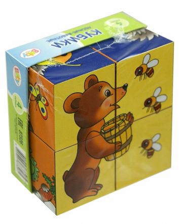 Кубики "Baby Step. Лесные животные". 4 кубика, в ассортименте (87325-330) Кубики "Baby Step. Лесные животные". 4 кубика, в ассортименте (87325-330)