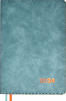 Еженедельник датированный на 2024 год Флоттер, голубой, А5, 80 листов