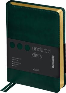 Ежедневник недатированный "xGold", зеленый, А6, 160 листов (UD0_81602)
