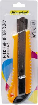 Нож канцелярский, ширина лезвия 18 мм., цвет корпуса в ассортименте (1399418)