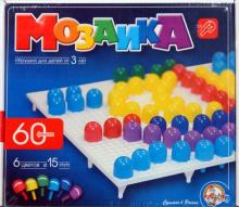 Мозаика 60 элементов, 6 цветов (00963) Мозаика 60 элементов, 6 цветов (00963)