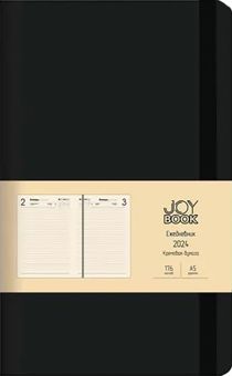 Ежедневник датированный на 2024 год Joy book. Черный агат, 176 листов, А5