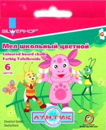 Набор цветных мелков 6 цветов "Лунтик" (882003-06) Набор цветных мелков 6 цветов "Лунтик" (882003-06)