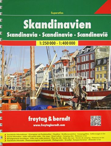 Scandinavia. SuperAtlas 1:250 000-1:400 000 обложка книги Scandinavia. SuperAtlas 1:250 000-1:400 000 обложка книги