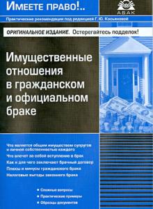 Имущественные отношения в гражданском и официальном браке