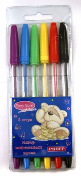 Набор ручек шариковых "Fizzy Moon" 6 цветов (FM12-BBP91/6) Набор ручек шариковых "Fizzy Moon" 6 цветов (FM12-BBP91/6)